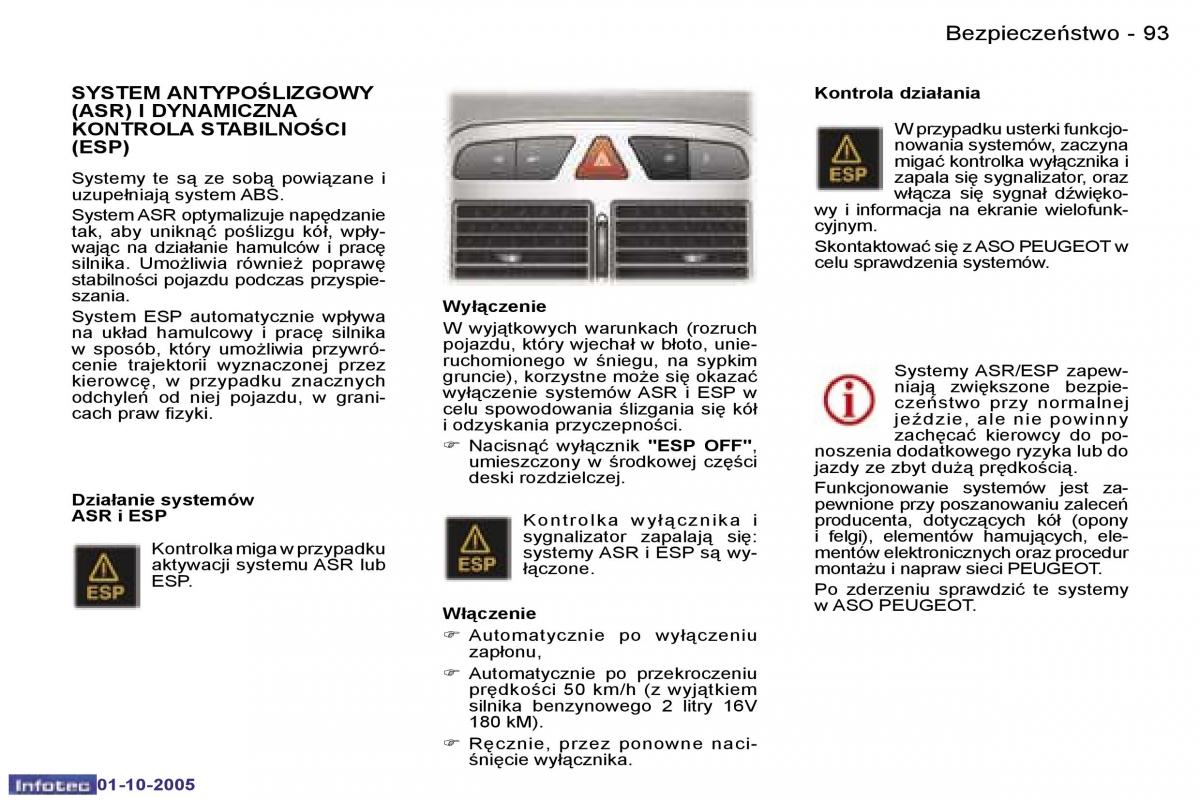 Peugeot 307 instrukcja obslugi / page 104