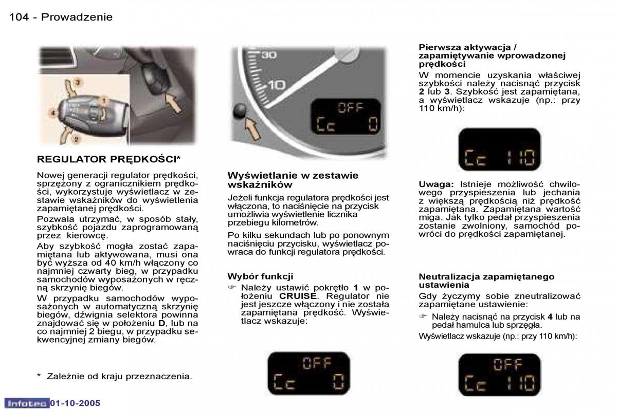 Peugeot 307 instrukcja obslugi / page 118