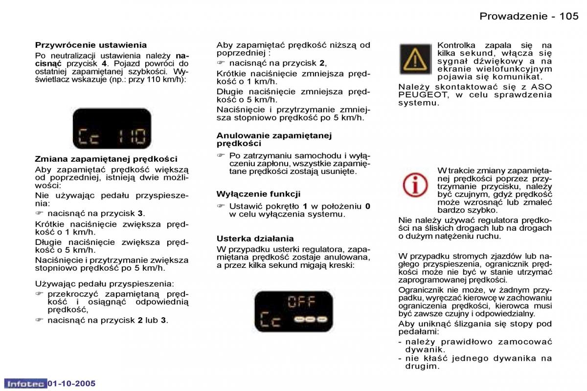 Peugeot 307 instrukcja obslugi / page 119