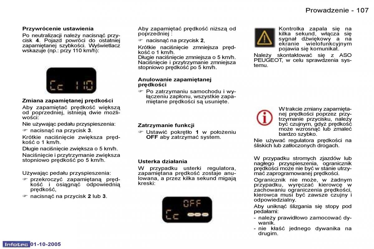 Peugeot 307 instrukcja obslugi / page 121