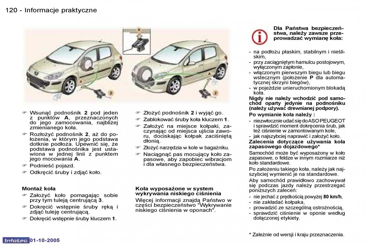 Peugeot 307 instrukcja obslugi / page 134