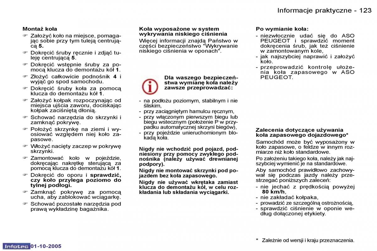 Peugeot 307 instrukcja obslugi / page 138