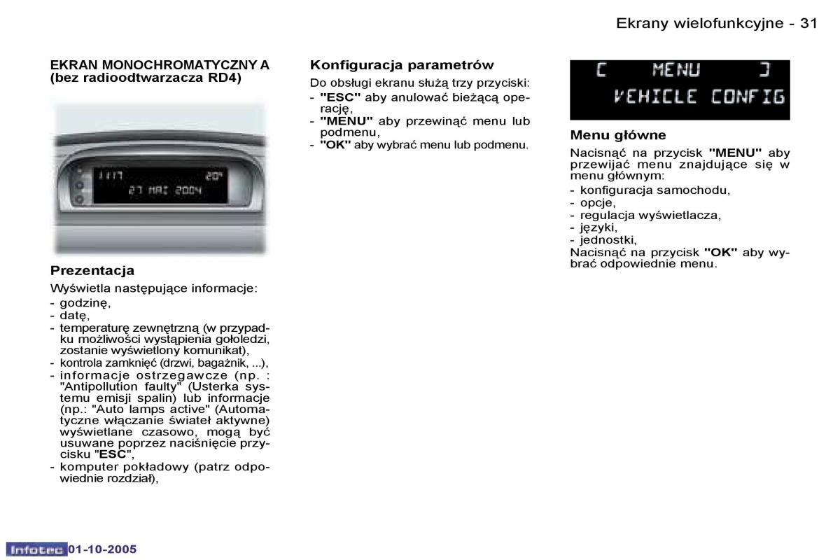 Peugeot 307 instrukcja obslugi / page 33