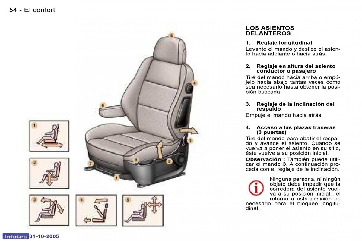 Peugeot 307 manual del propietario / page 57