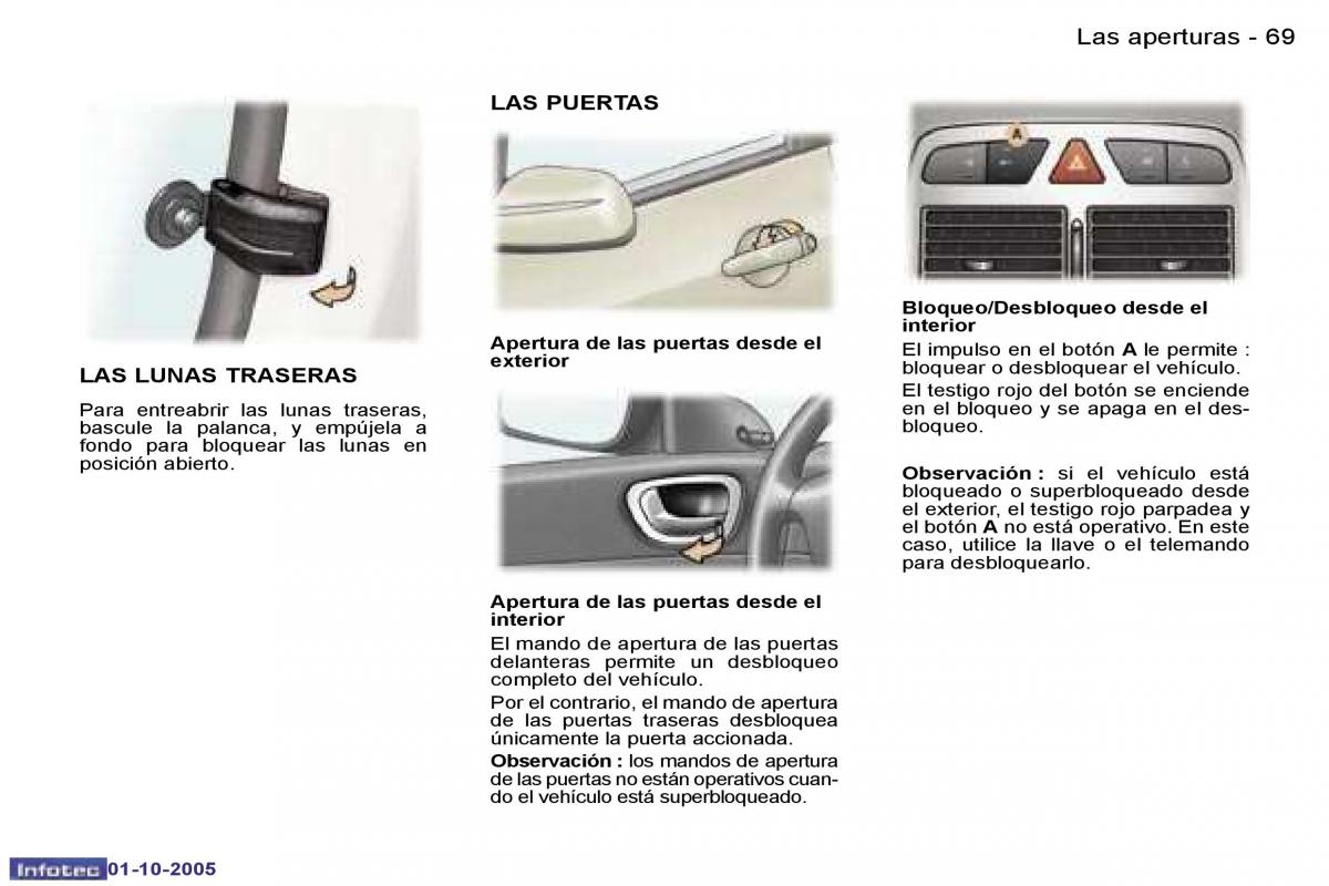 Peugeot 307 manual del propietario / page 74