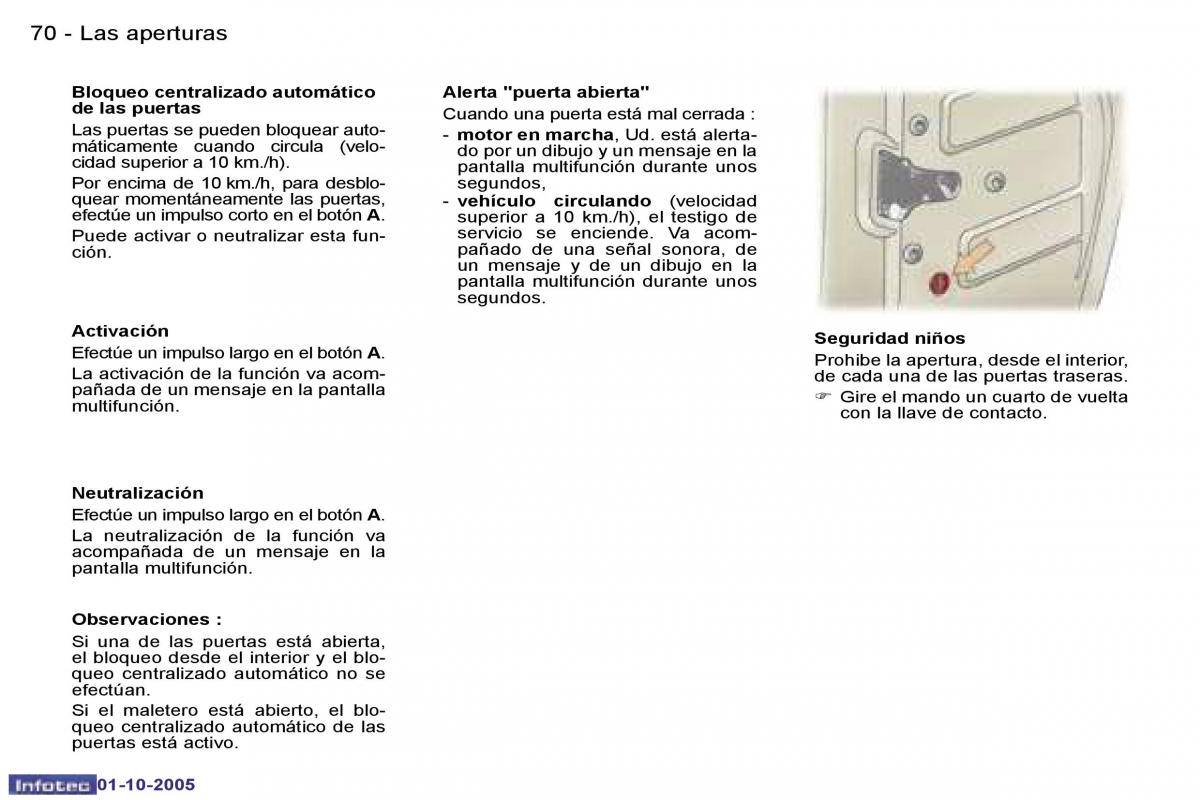 Peugeot 307 manual del propietario / page 76