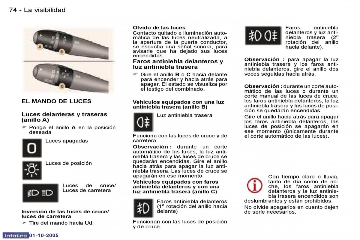 Peugeot 307 manual del propietario / page 81