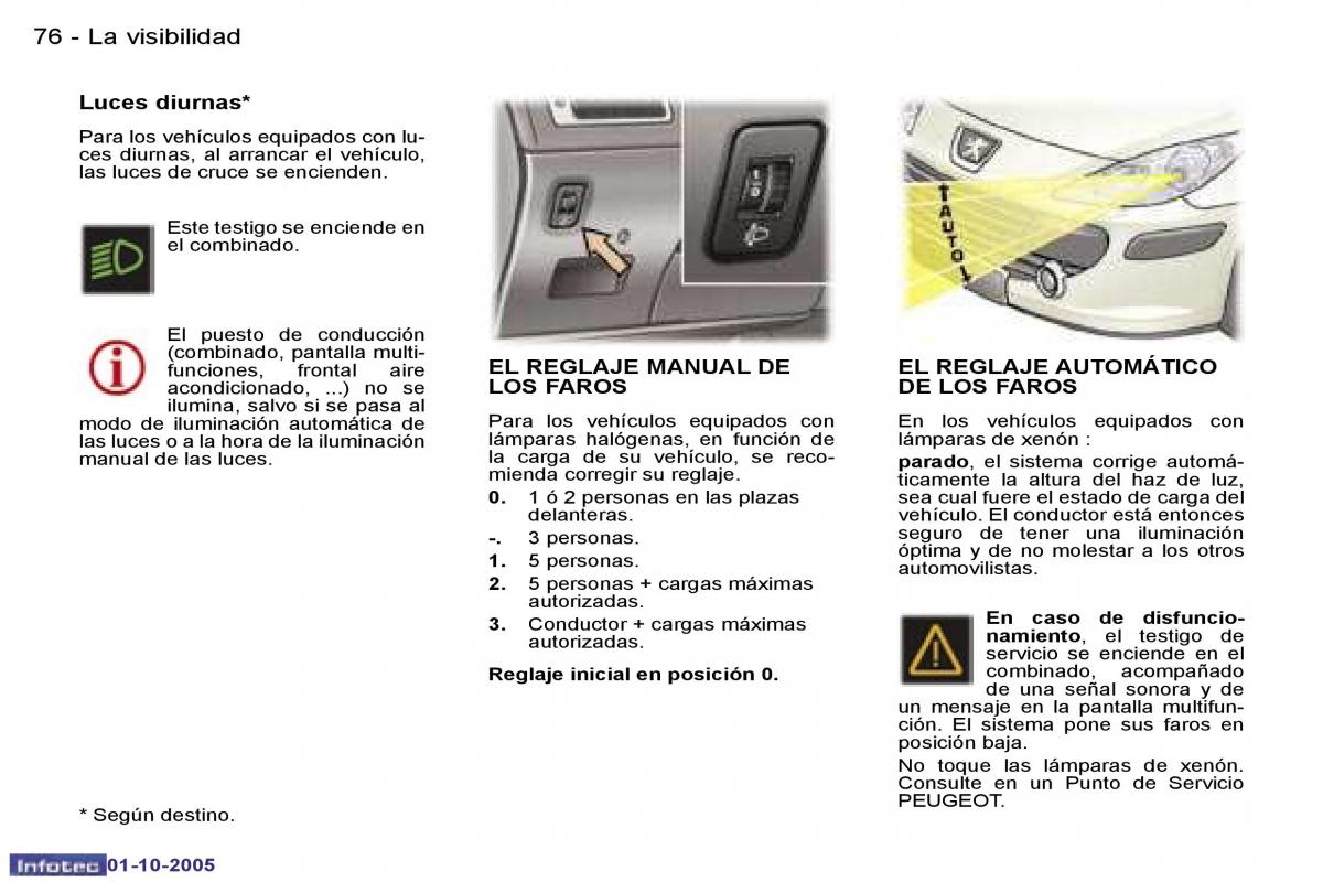 Peugeot 307 manual del propietario / page 84