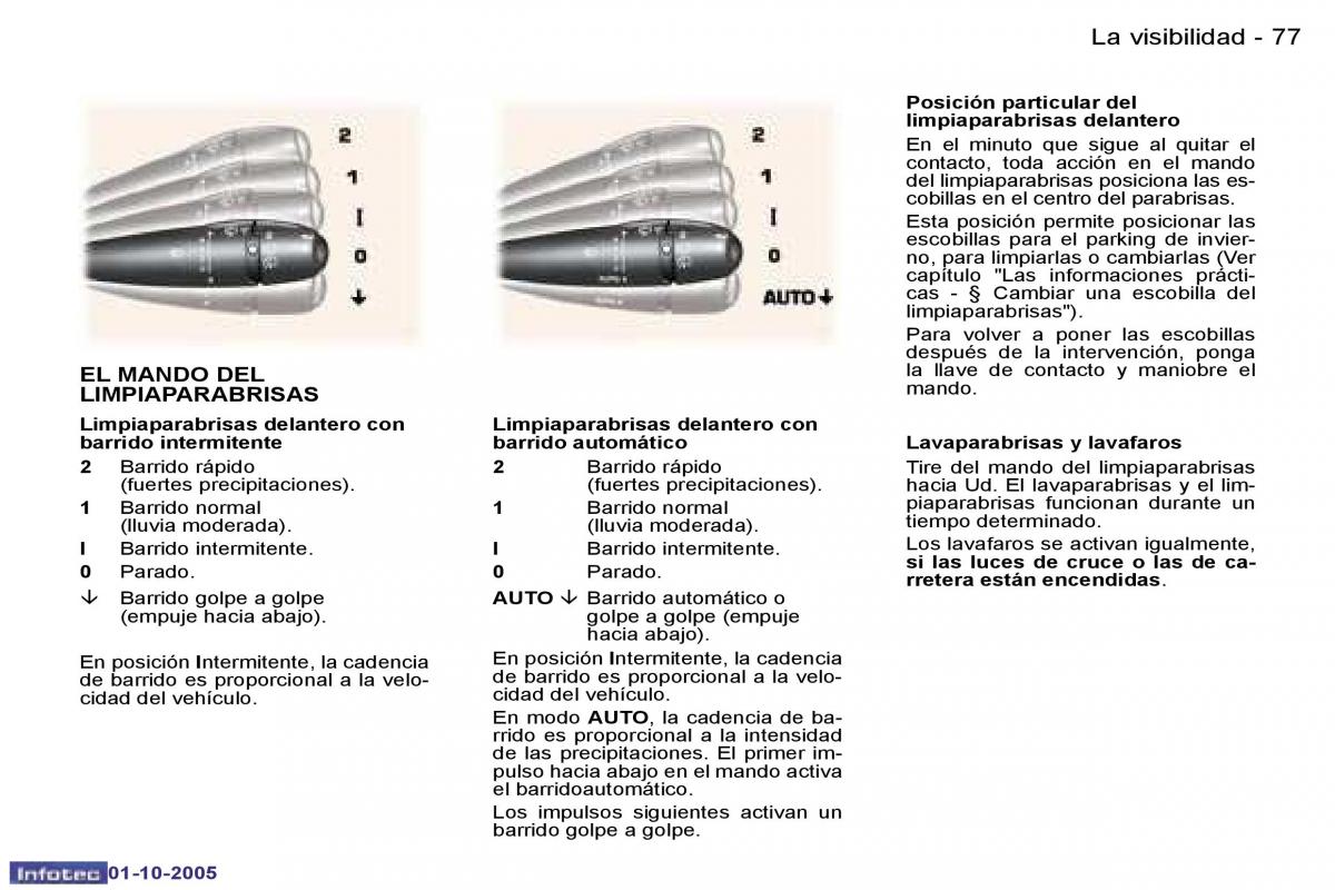 Peugeot 307 manual del propietario / page 85