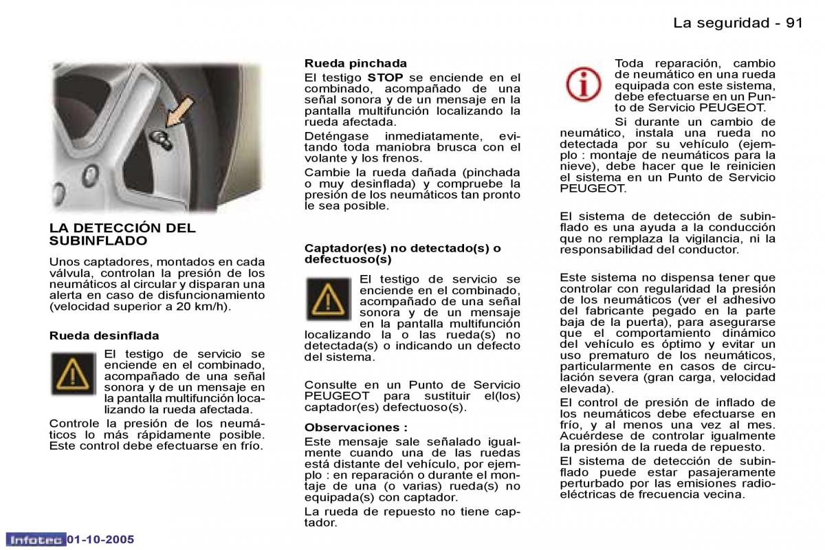 Peugeot 307 manual del propietario / page 102