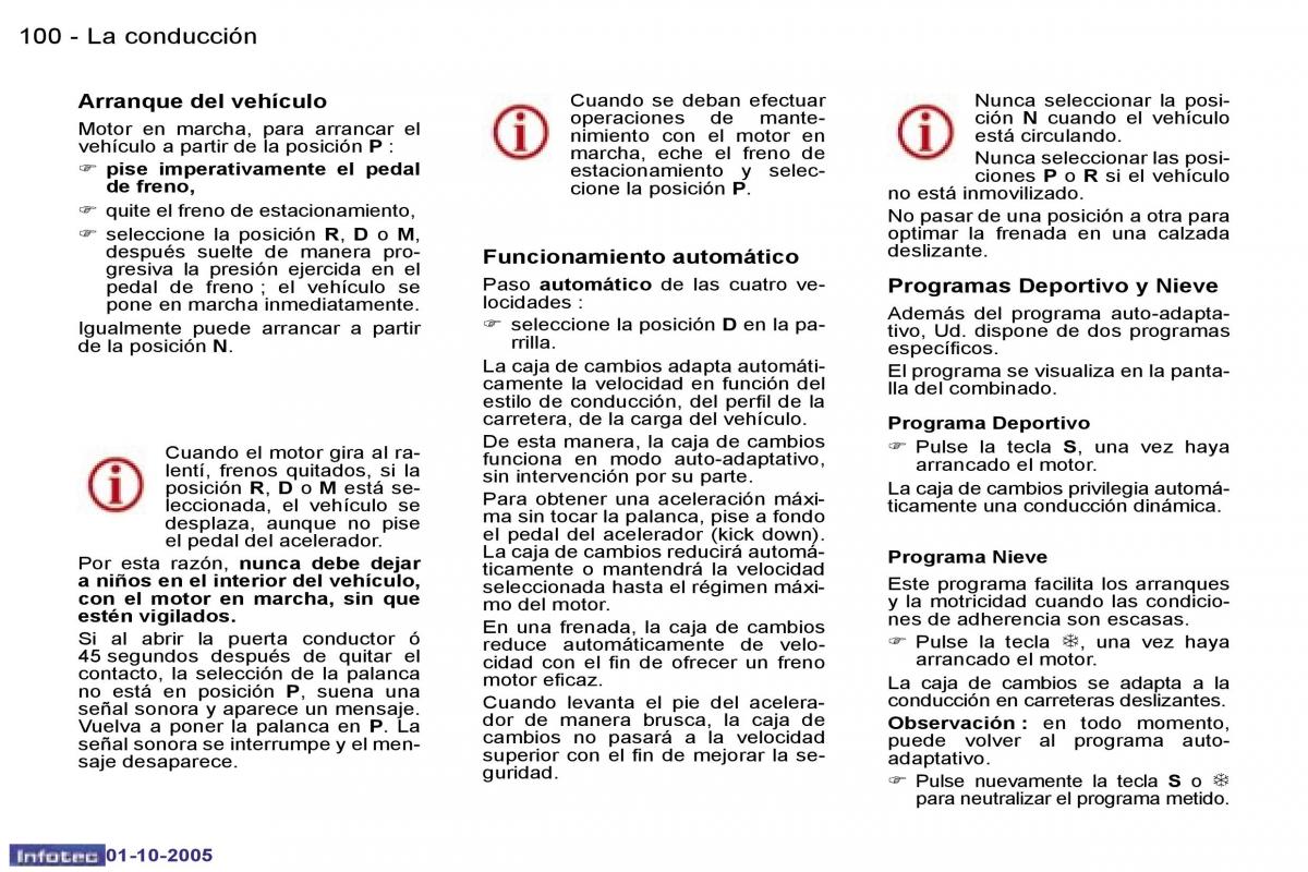 Peugeot 307 manual del propietario / page 114