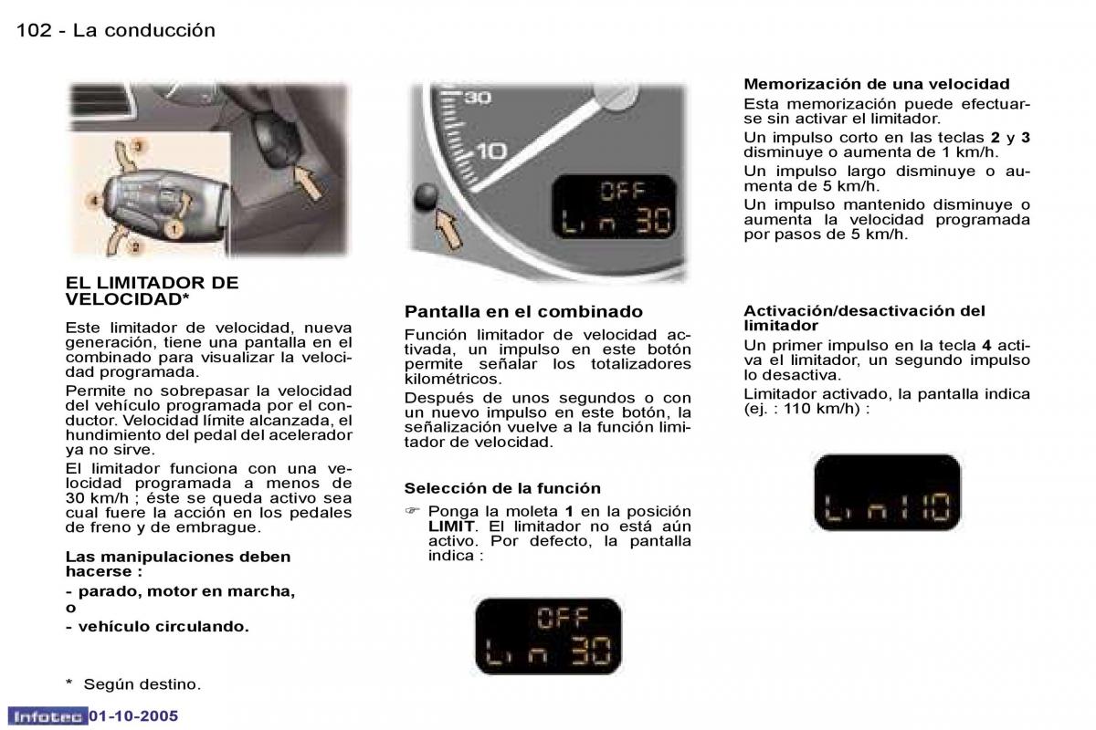 Peugeot 307 manual del propietario / page 116