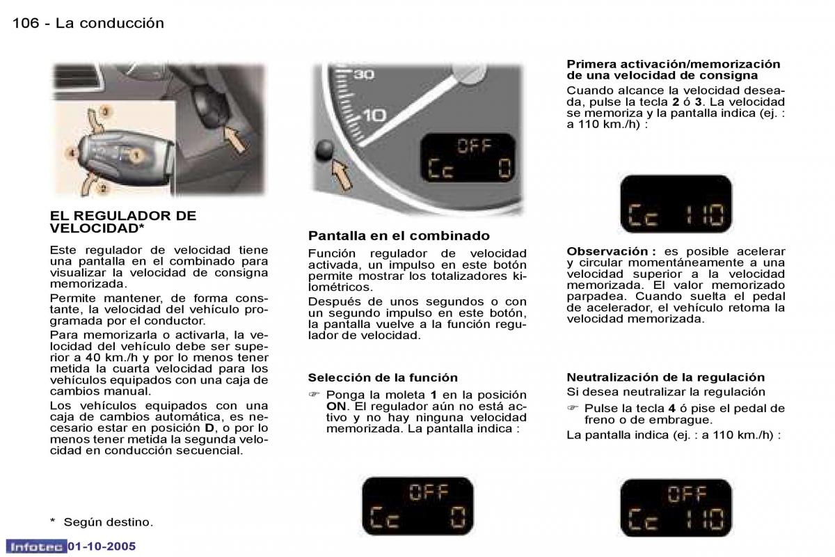 Peugeot 307 manual del propietario / page 120