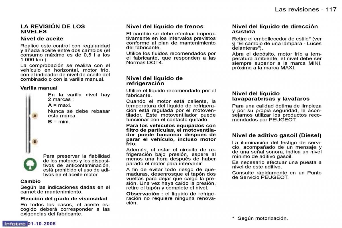 Peugeot 307 manual del propietario / page 130