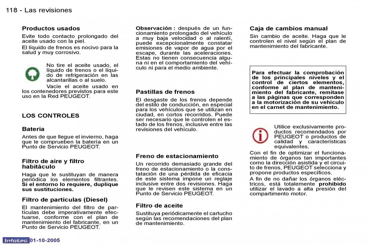 Peugeot 307 manual del propietario / page 131