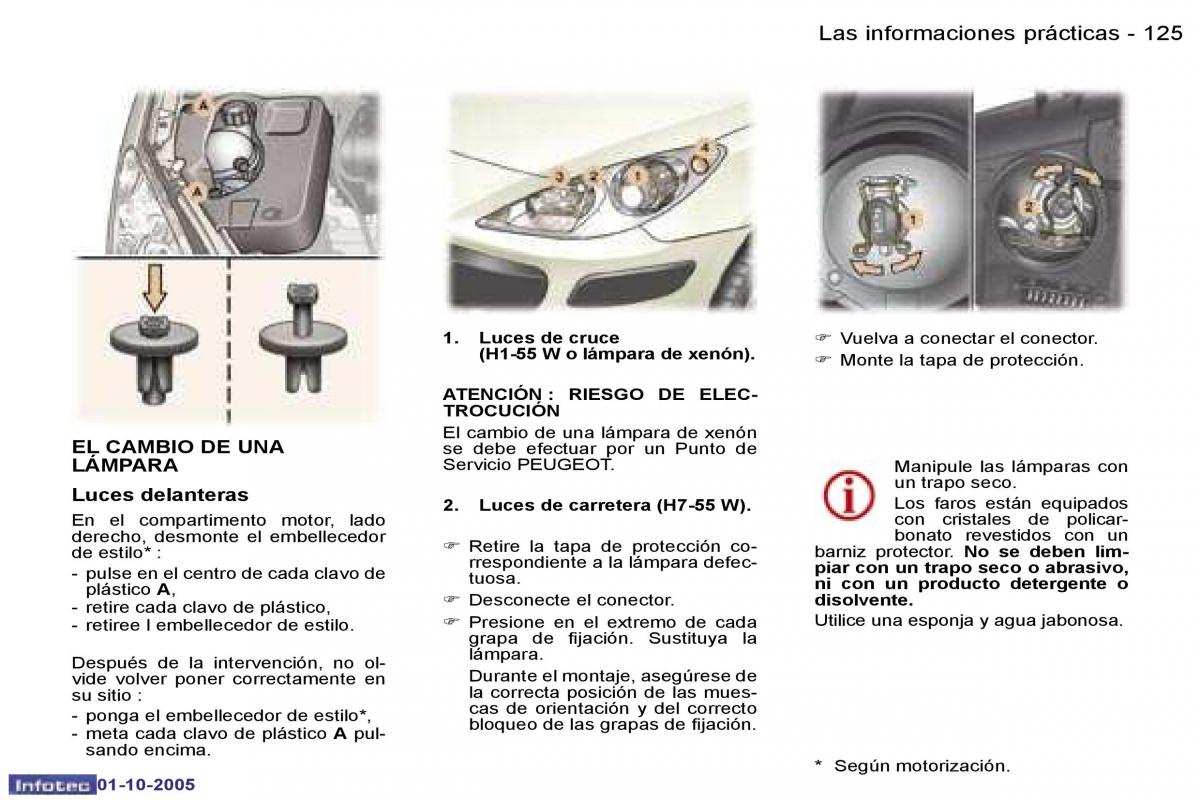 Peugeot 307 manual del propietario / page 140