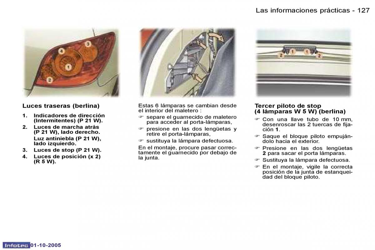 Peugeot 307 manual del propietario / page 142