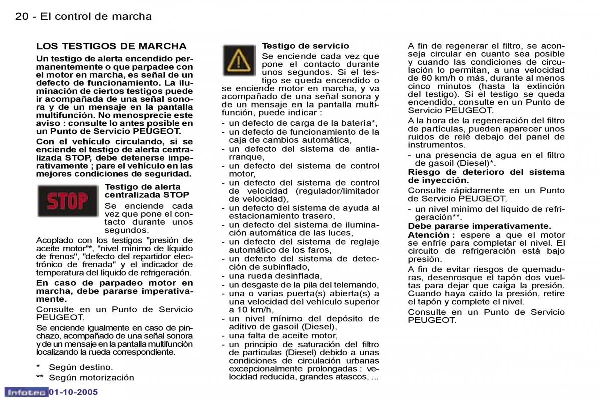 Peugeot 307 manual del propietario / page 17