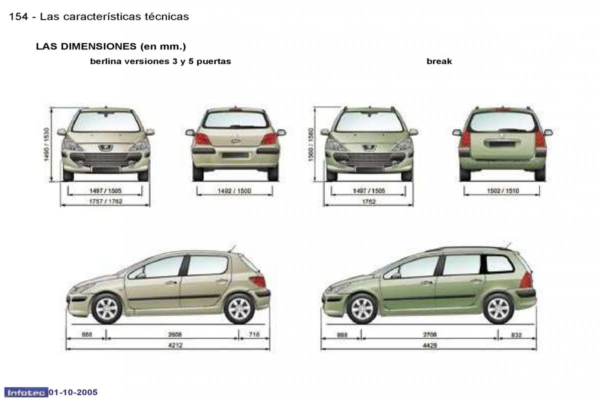 Peugeot 307 manual del propietario / page 170