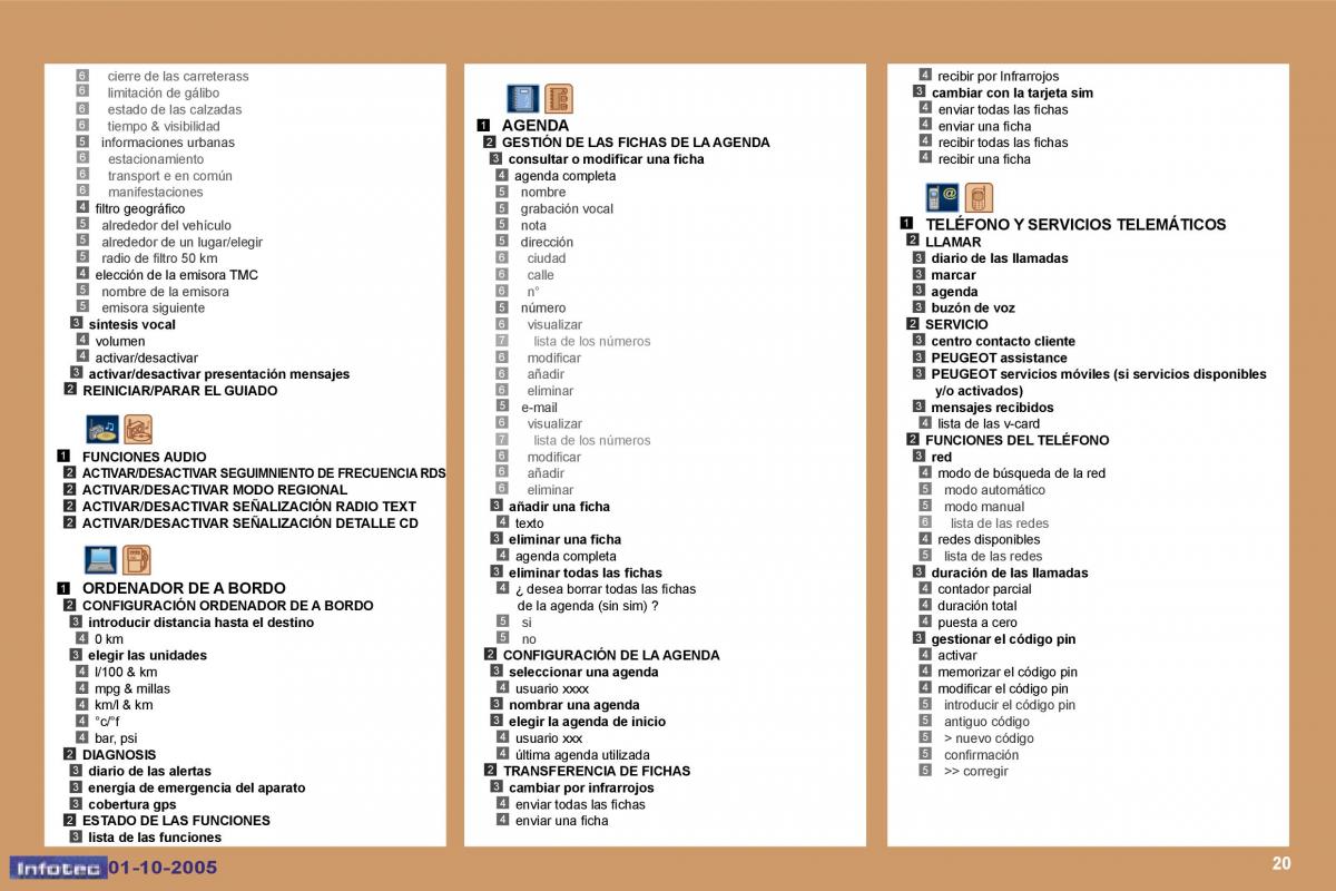 Peugeot 307 manual del propietario / page 191