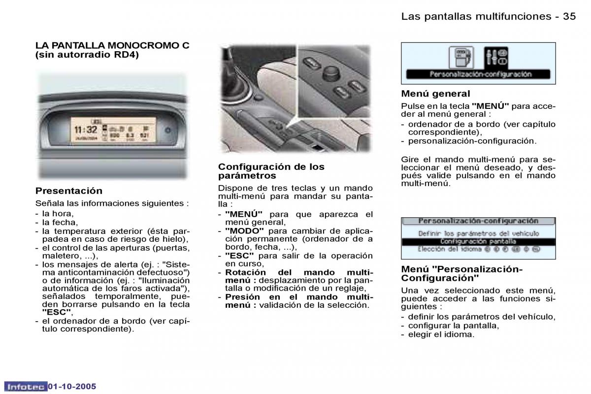 Peugeot 307 manual del propietario / page 37