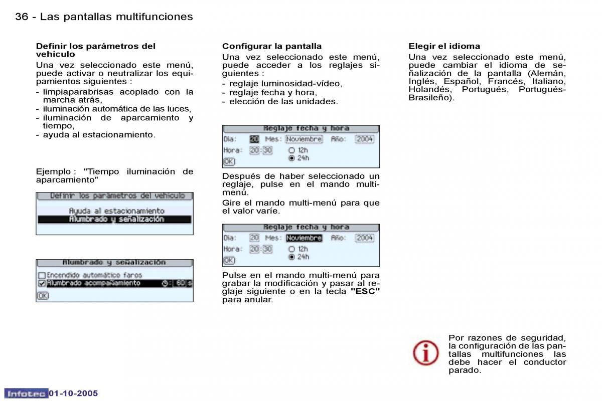 Peugeot 307 manual del propietario / page 38