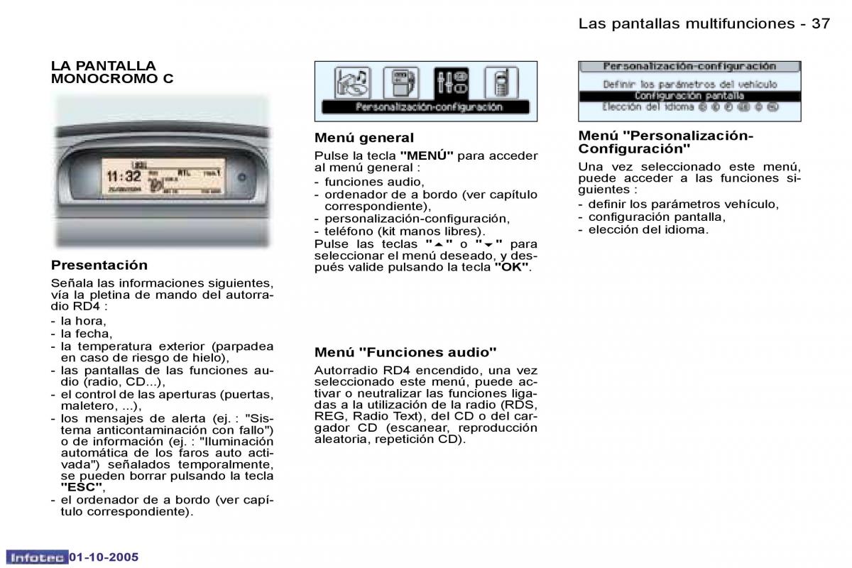 Peugeot 307 manual del propietario / page 39