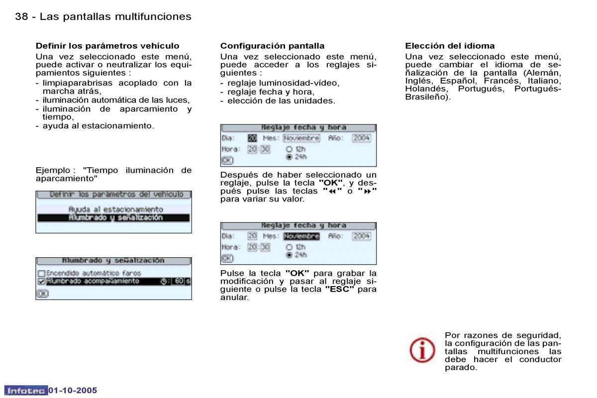 Peugeot 307 manual del propietario / page 40