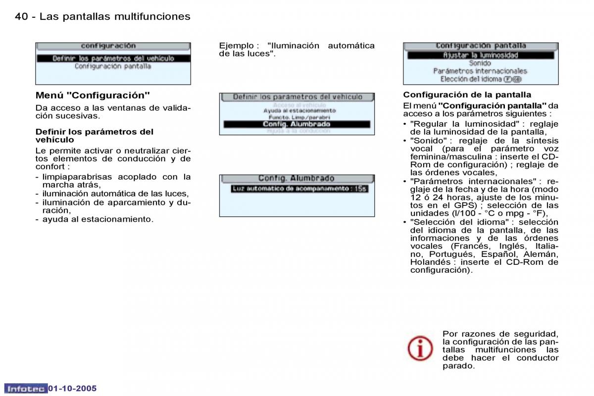 Peugeot 307 manual del propietario / page 42