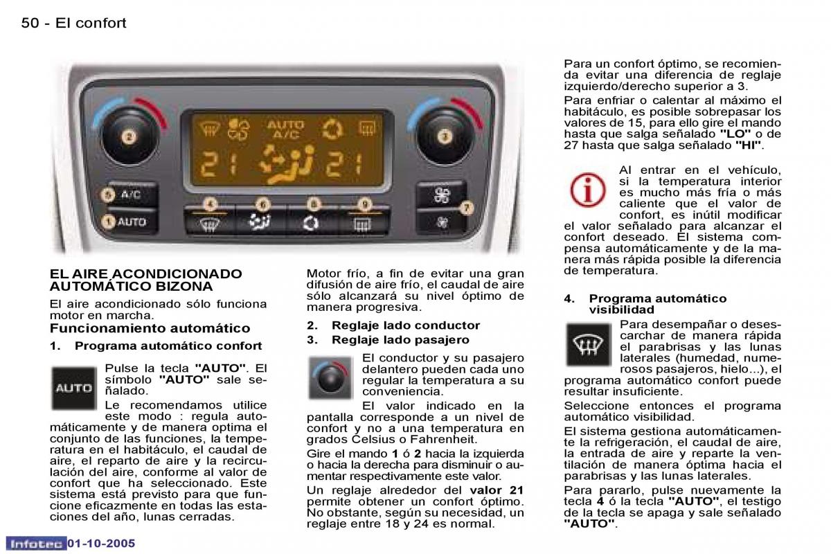 Peugeot 307 manual del propietario / page 52