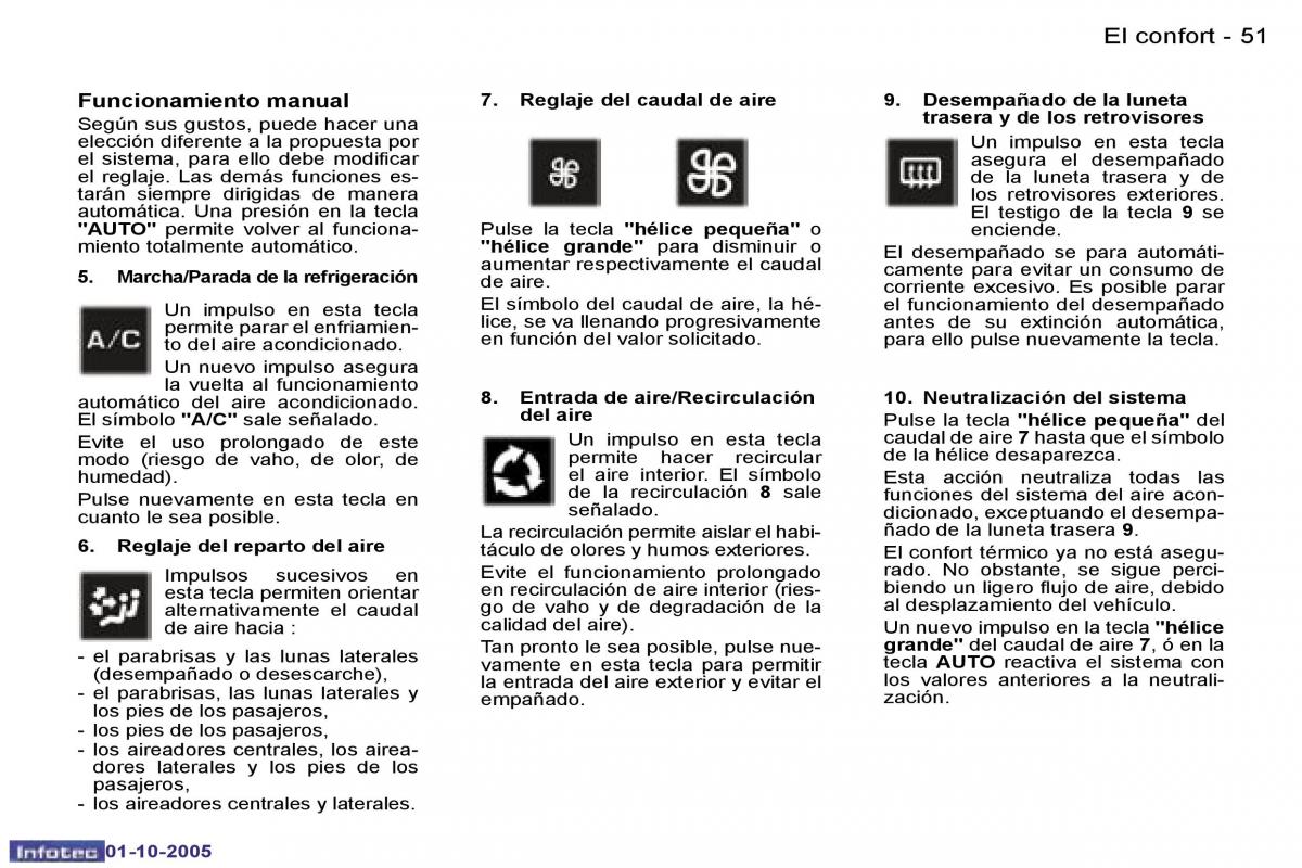 Peugeot 307 manual del propietario / page 53