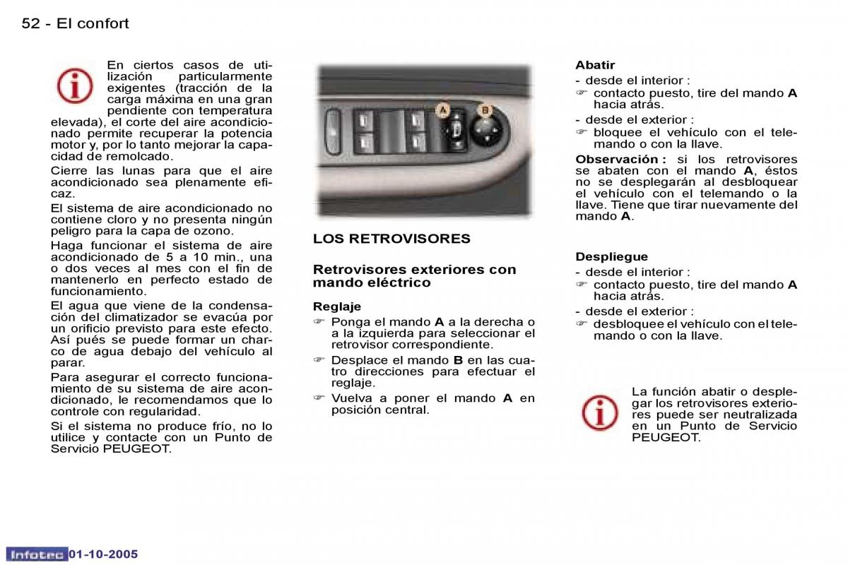 Peugeot 307 manual del propietario / page 54