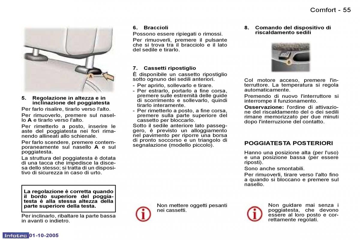 Peugeot 307 manuale del proprietario / page 58