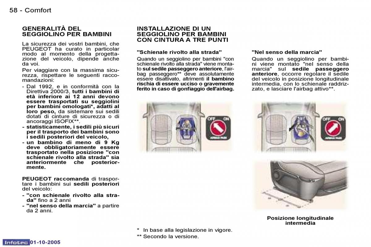 Peugeot 307 manuale del proprietario / page 61