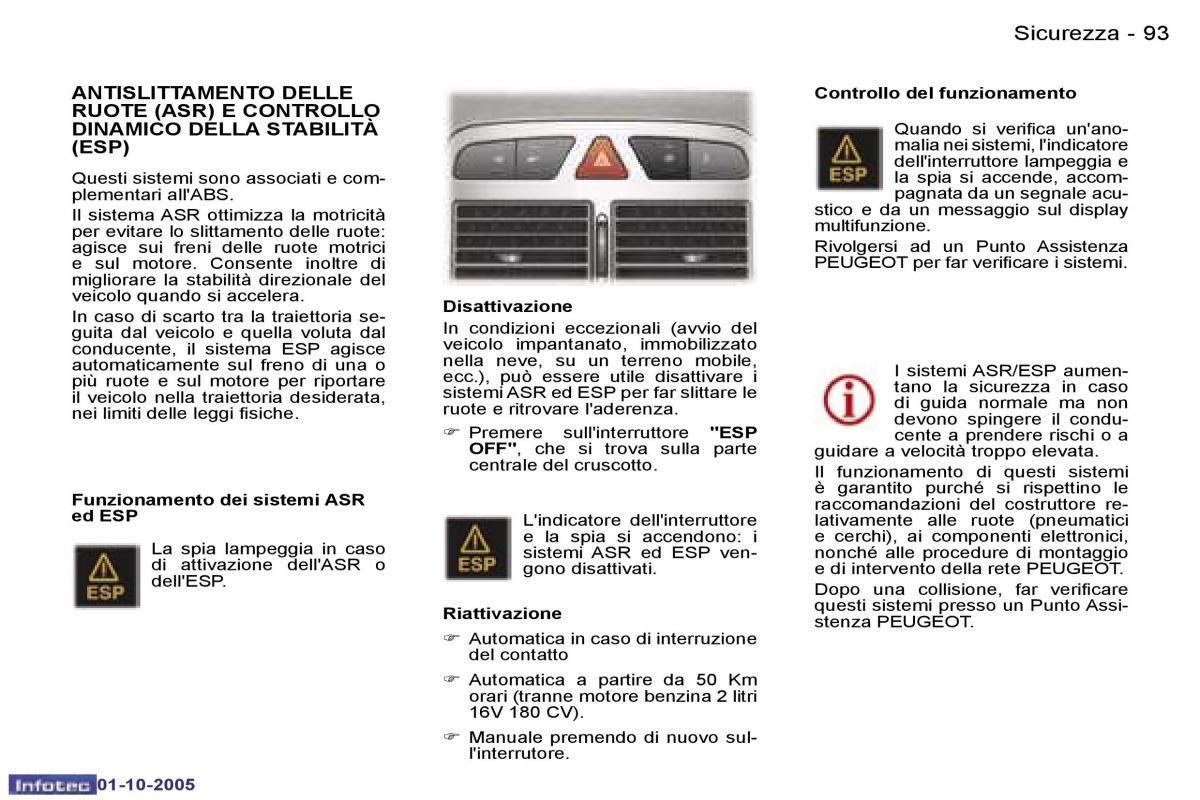 Peugeot 307 manuale del proprietario / page 102