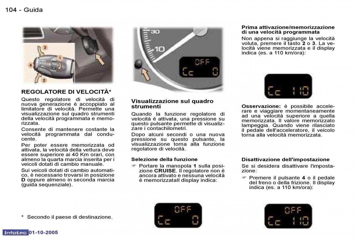 Peugeot 307 manuale del proprietario / page 116