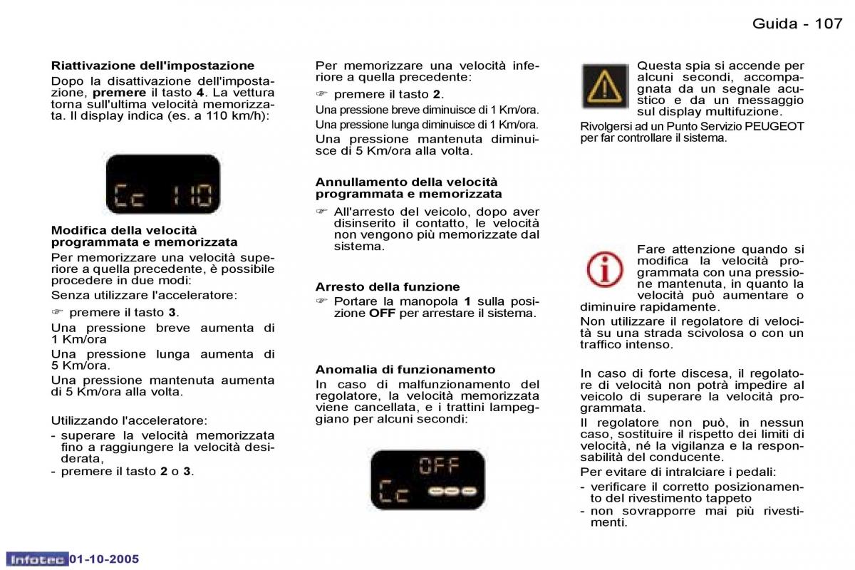 Peugeot 307 manuale del proprietario / page 119