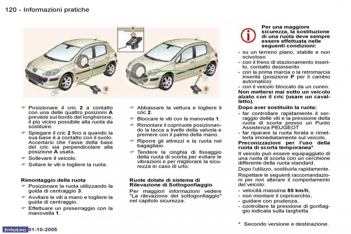 Peugeot 307 manuale del proprietario / page 132