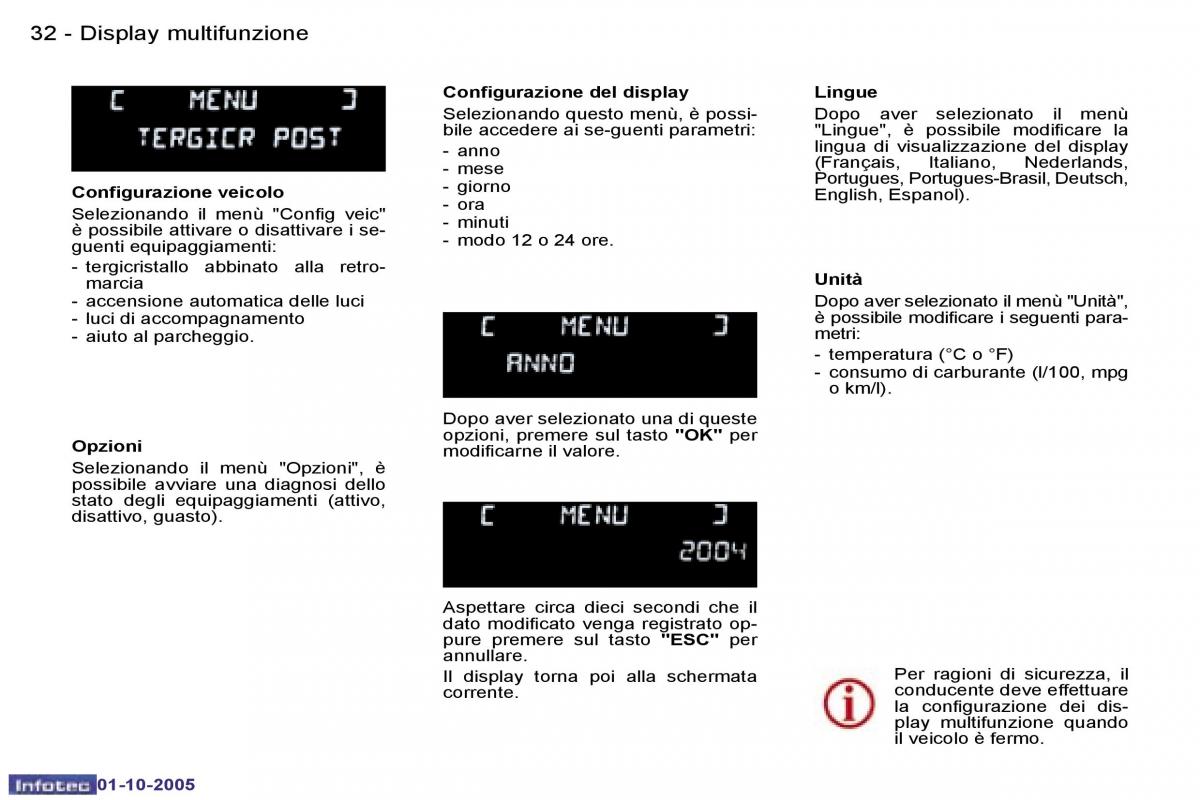 Peugeot 307 manuale del proprietario / page 34