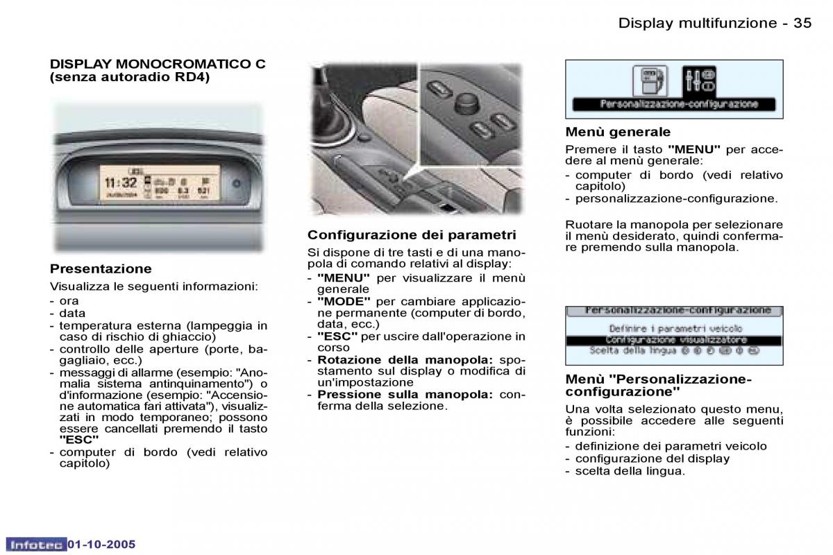 Peugeot 307 manuale del proprietario / page 37