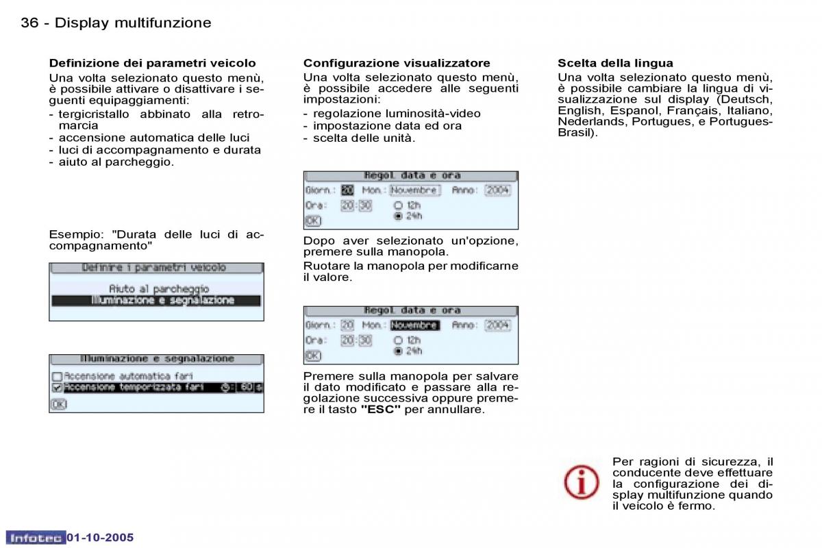 Peugeot 307 manuale del proprietario / page 38