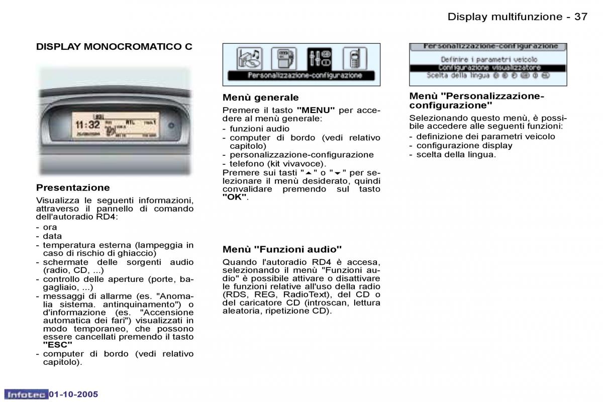 Peugeot 307 manuale del proprietario / page 39