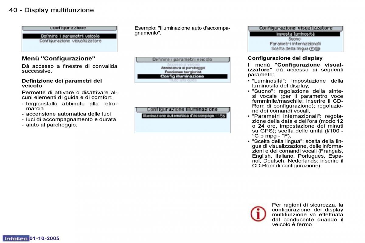 Peugeot 307 manuale del proprietario / page 42