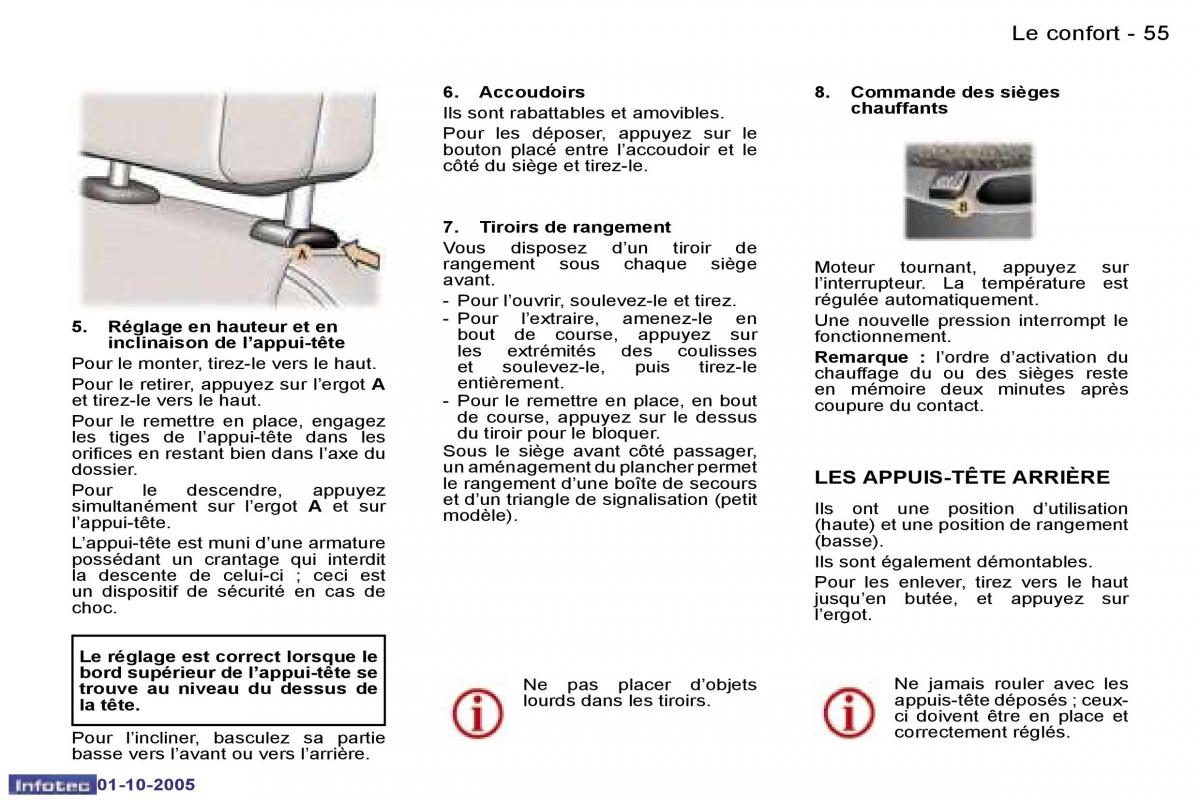 Peugeot 307 manuel du proprietaire / page 57