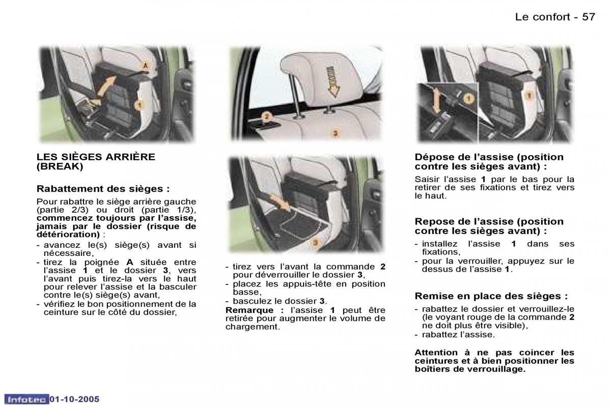 Peugeot 307 manuel du proprietaire / page 59