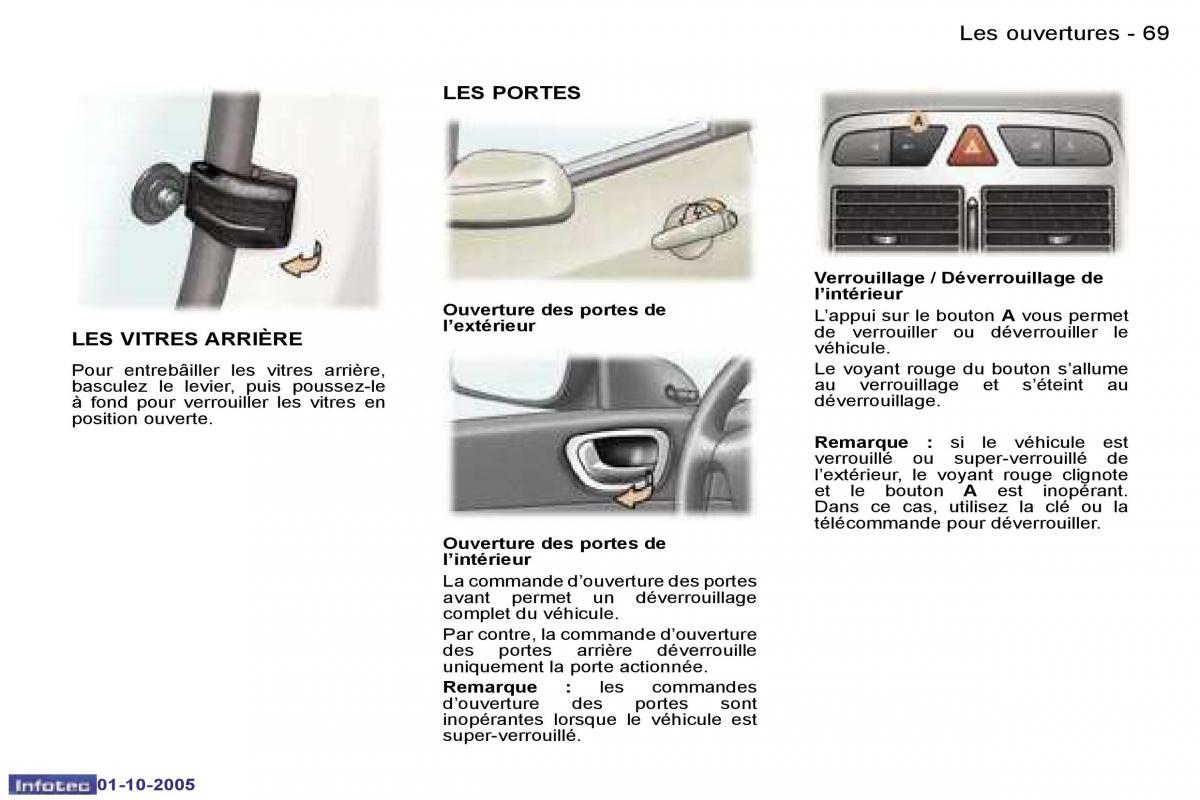 Peugeot 307 manuel du proprietaire / page 71