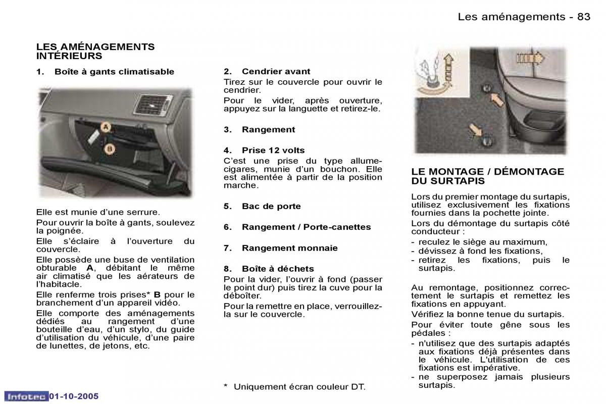 Peugeot 307 manuel du proprietaire / page 82