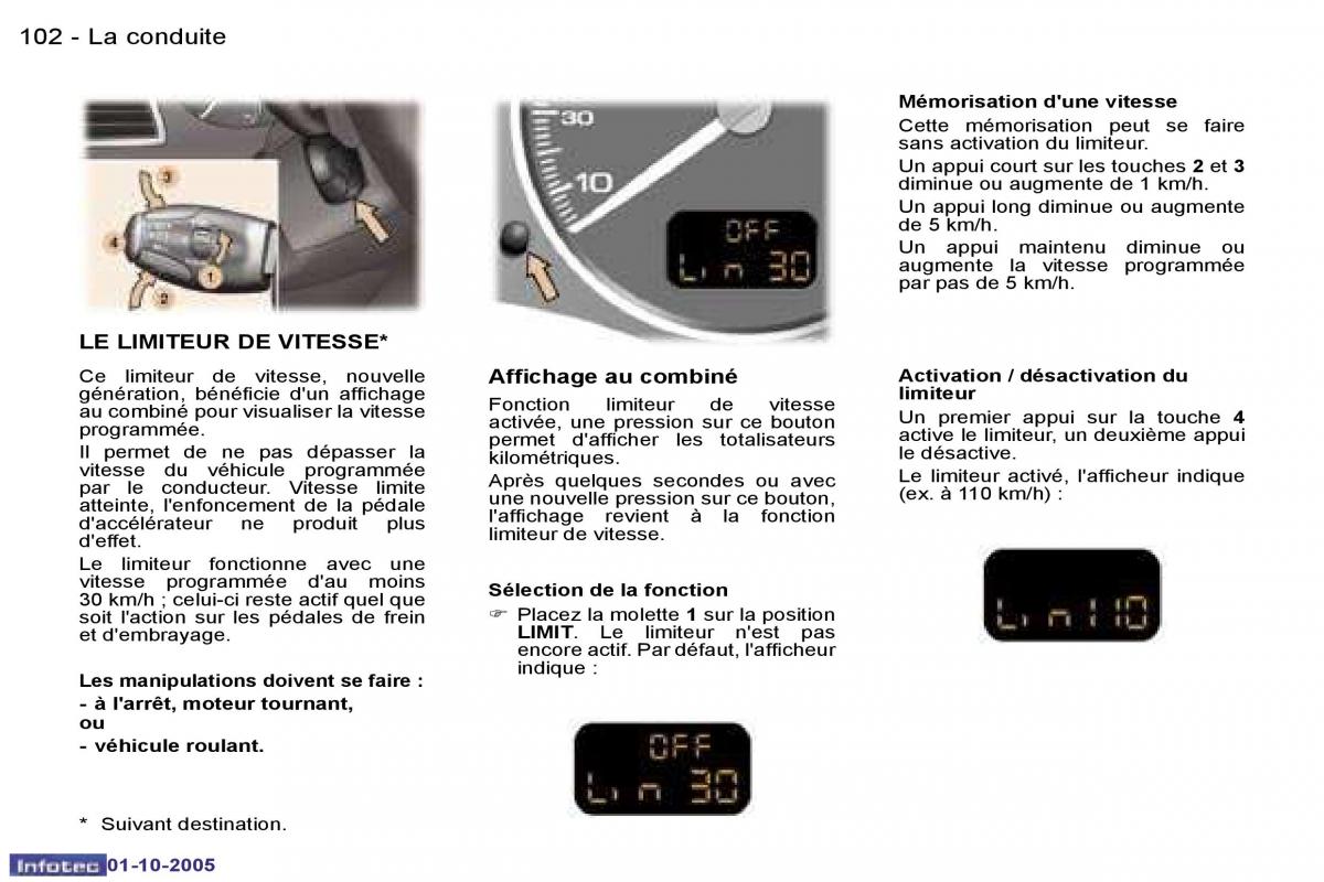 Peugeot 307 manuel du proprietaire / page 106