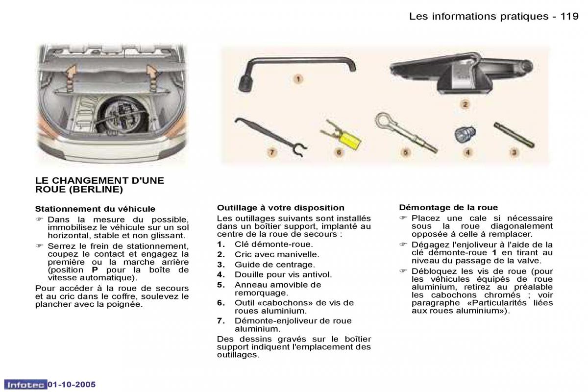 Peugeot 307 manuel du proprietaire / page 123