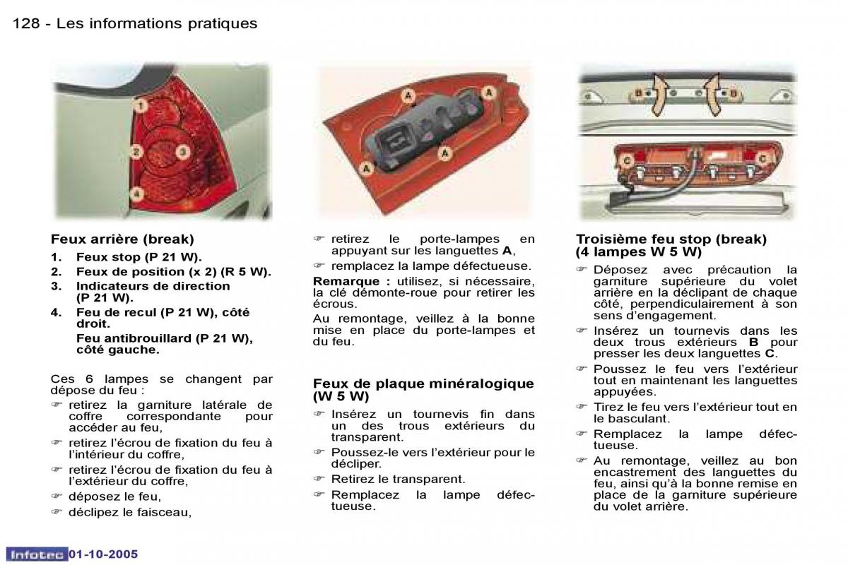 Peugeot 307 manuel du proprietaire / page 133